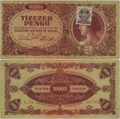 MACARİSTAN 10.000 PENGÖ 1945 PULLU ÇÇT.