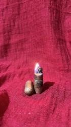 1920-1930 ( NADİR ) ANTİKA PİRİNÇ LUTENYA DAMGALI  BENZİNLİ ÇAKMAK