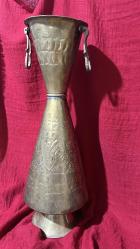 ANTİKA KOMPLE PİRİNÇ BÜYÜK BOY VAZO