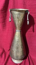 ANTİKA KOMPLE PİRİNÇ BÜYÜK BOY VAZO