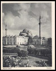 Eski İstanbul Beyazıt camii siyah beyaz kartpostal Tasvir neşriyat
