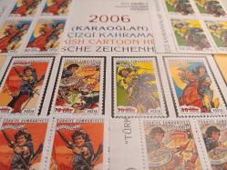 Karaoglan hatıra pulları 4 ceşit 4 er tane pul + küntye