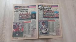 FOTOSPOR 1990 1991 TÜRKİYE FUTBOL LİGİ FİKSTÜRÜ  BEŞİKTAŞ TRABZONSPOR GALATASARAY FENERBAHÇE KARŞIYAKA GAZİANTEP GENÇLERBİRLİĞİ KONYA SARIYER BAKIRKÖY ANKARAGUCÜ BURSASPOR BOLUSPOR AYDINSPOR ADANASPOR ZEYTİNBURNUSPOR KOLEKSIYON NOSTALJİ