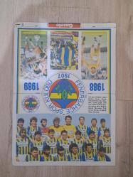 FENERBAHÇE 1989 1990 ŞAMPİYONU KARTONET POSTER NADİR KOLEKSİYONLUK ÜRÜN TONİ SCHUMACHER OĞUZ ÇETİN AYKUT KOCAMAN İSMAİL KARTAL RIDVAN DİLMEN HASAN VEZİR TURHAN SOFUOĞLU , MÜJDAT YETKİNER