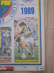 FENERBAHÇE 1989 1990 ŞAMPİYONU KARTONET POSTER NADİR KOLEKSİYONLUK ÜRÜN TONİ SCHUMACHER OĞUZ ÇETİN AYKUT KOCAMAN İSMAİL KARTAL RIDVAN DİLMEN HASAN VEZİR TURHAN SOFUOĞLU , MÜJDAT YETKİNER