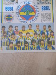 FENERBAHÇE 1989 1990 ŞAMPİYONU KARTONET POSTER NADİR KOLEKSİYONLUK ÜRÜN TONİ SCHUMACHER OĞUZ ÇETİN AYKUT KOCAMAN İSMAİL KARTAL RIDVAN DİLMEN HASAN VEZİR TURHAN SOFUOĞLU , MÜJDAT YETKİNER