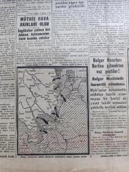 Cumhuriyet Gazetesi - 26 İkinciteşrin (Kasım) 1940 - örfi idare başlarken yazan Nadir Nadi Başmakale - örfi idare komutanı Ali Rıza Artunkal işe başladı fotoğraf - Edirne'den yükselen Türk'ün sesi - Serhat şehrimizin Kurtuluş Bayramı Dün muazzam tezahüratla tesid edildi - Yunan ordusu Ergiri Ve Pogradeç'i de işgal etti - Almanya İtalyan ve Yunan harbini harp saymıyor - Amerika İngiltere'ye Kredi açmayı da kabul ediyor - müthiş hava akınları oldu - İngilizler yalnız bir Alman tersanesine 2000 bomba attılar - korgeneral Ali Rıza Artunkal'ın beyannamesi - Millet Meclisi örfi idare kanununu tasdik etti - hiçbir hadise yoktur ki hatta saati saatine Ankara'nın gözünden kaçsın - Yunan ordularının dünkü harekatla ilerledikleri sahayı gösterir harita - Bulgar nazırları Berlin'e gitmekten vazgeçtiler - Fransa'ya ne oldu yazan Gordon Waterfield Yazı Dizisi - hava müdafaası karşısında vatandaşın vazifesi - iki gönül bir olunca filmi Sümer sinemasında - Fatma Rüşdi'nin oynadığı saadet yuvası filmi