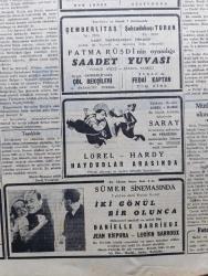 Cumhuriyet Gazetesi - 26 İkinciteşrin (Kasım) 1940 - örfi idare başlarken yazan Nadir Nadi Başmakale - örfi idare komutanı Ali Rıza Artunkal işe başladı fotoğraf - Edirne'den yükselen Türk'ün sesi - Serhat şehrimizin Kurtuluş Bayramı Dün muazzam tezahüratla tesid edildi - Yunan ordusu Ergiri Ve Pogradeç'i de işgal etti - Almanya İtalyan ve Yunan harbini harp saymıyor - Amerika İngiltere'ye Kredi açmayı da kabul ediyor - müthiş hava akınları oldu - İngilizler yalnız bir Alman tersanesine 2000 bomba attılar - korgeneral Ali Rıza Artunkal'ın beyannamesi - Millet Meclisi örfi idare kanununu tasdik etti - hiçbir hadise yoktur ki hatta saati saatine Ankara'nın gözünden kaçsın - Yunan ordularının dünkü harekatla ilerledikleri sahayı gösterir harita - Bulgar nazırları Berlin'e gitmekten vazgeçtiler - Fransa'ya ne oldu yazan Gordon Waterfield Yazı Dizisi - hava müdafaası karşısında vatandaşın vazifesi - iki gönül bir olunca filmi Sümer sinemasında - Fatma Rüşdi'nin oynadığı saadet yuvası filmi