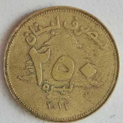 LÜBNAN  2012   250 LİVRES