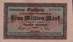 Efemera - ALMANYA 1923 1 MİLYON   MARK ÇİL ALTI - kitantik - kitaLog