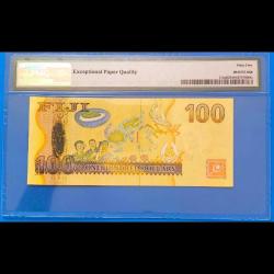 Fiji 100 dolar 2007 Çil PMG 65 EPQ Kraliçe Elizabeth