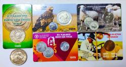 Hatıralar 2009 Şah Kartalı+Fao Koyun 2002+1972 Saban 10 Kuruş+1975 Aile Planlaması 5 Kuruş+1996 Gıda Zirvesi 50.000+1990 Çevre Madalyonu 6 Adet..