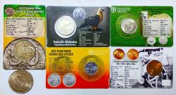Hatıralar 2009 Şah Kartalı+Fao Koyun 2002+1972 Saban 10 Kuruş+1975 Aile Planlaması 5 Kuruş+1996 Gıda Zirvesi 50.000+1990 Çevre Madalyonu 6 Adet..