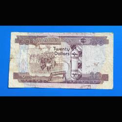 Solomon Adaları 20 dolar 1981 Kraliçe Elizabeth temiz A/1 ilk prefix, büyük küpür az çıkar