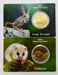 Hayvanlar Serisi Yedi Uyur+Arap Tavşanı Hatıra Paraları ((2016))