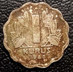 Papatya 1 Kuruş 1940. R (1940 Yılı Nadirdir)