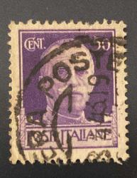 İtalya Pulu - Italy Stamp - Postadan Geçmiş Pul Filateli - Damgalı - KRAL III. VITTORIO EMANUELE TEMALI PUL, 50 PARA - YABANCI PULLAR - NOSTALJİK DOĞUM GÜNÜ HEDİYESİ
