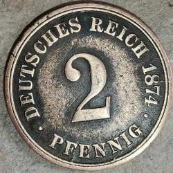 ALMANYA 1874 A  2 PFENNIG