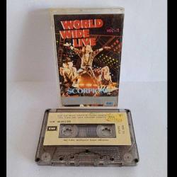 Kaset Scorpions world wide Live vol.1 albümü. Orijinal dönem kağıt baskı.