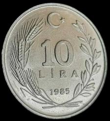 1985 10 Lira Çil Aliminyum