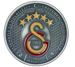 GALATASARAY 25. ŞAMPİYONLUK GÜMÜŞ/OKSİDE HATIRA PARASI KUTULU