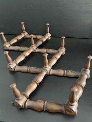 Antika Ahşap Katlanabilir Duvar Askısı