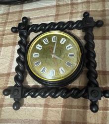 Vintage Alman Yapımı  Ahşap Çerçeveli  Kienzle Duvar saati