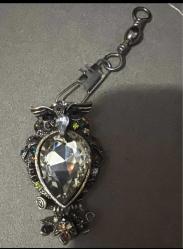 Katherine's Koleksiyonu Yapay Elmas Mücevherli Baykuş Süsü Broş Kolye veya Anahtarlık