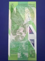 Doğu Karayipler 5 Dolar. Çil. Polimer
