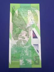 Doğu Karayipler 5 Dolar. Çil. Polimer