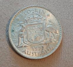 AVUSTRALYA 1953 FLORİN 11,3 GR 500 AYAR GÜMÜŞ
