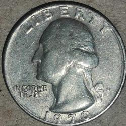 AMERİKA 1970    25 CENT  ÇEYREK DOLAR