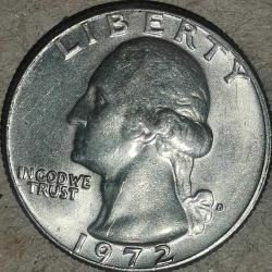 AMERİKA 1972    25 CENT  ÇEYREK DOLAR