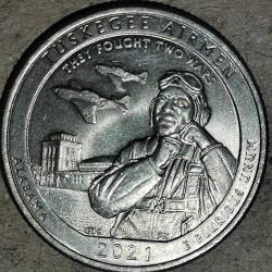 AMERİKA   2021 P    25 CENT  ÇEYREK DOLAR HATIRA TUSKEGEE AIRMEN