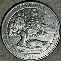 AMERİKA   2018 D     25 CENT    ÇEYREK DOLAR HATIRA VOYAGEURS