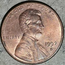 AMERİKA   1992  D     1 CENT