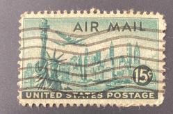 Amerika Birleşik Devletleri Pulu - USA Stamp - Postadan Geçmiş Pul Filateli - Damgalı - ÖZGÜRLÜK ANITI - NEW YORK ŞEHRİ TEMALI PUL, 15 PARA - YABANCI PULLAR-NOSTALJİK DOĞUM GÜNÜ HEDİYESİ