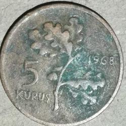 TÜRKİYE 1968   5 KURUŞ