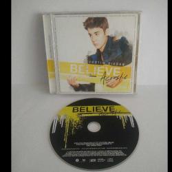 CD Justin Bieber Believe Acoustic Albümü. Orijinal. Sorunsuz çalışıyor.