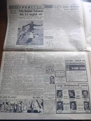 Cumhuriyet Gazetesi - 20 Mayıs 1951 - hükümet kararları Cumhuriyet Başmakale - 19 Mayıs bayramı Dün bütün yurtta kutlandı - Dün Ankara'da 19 Mayıs stadyumunda eskrimciler ve genç kızlarımız geçerlerken fotoğraf - Cumhurbaşkanı Celal Bayar ve CHP lideri İsmet İnönü merasimi takip ederlerken fotoğraf - İran'da Petrol ihtilafı - Ürdün Melikinin Dolmabahçe sarayında gazetecilere beyanatı fotoğraf - kızılların taarruzları Dün Kore'de durdu -  Raman petrolü - yol inşaatına hız verilecek - Celal Bayar İsmet İnönü mülakatı - Vefa Hajduk takımını 2-0 yendi fotoğraf - Çankaya'da Atatürk heykeli açıldı - Kanuni Süleyman yazan Harold Lamb Yazı Dizisi - haftanın şakaları yazan Burhan Felek - yollu yolsuz yazan Falih Rıfkı Atay - Libya kralı İdris El Sünusiye suikast - Fenerbahçe İzmir'de Galip - Demirspor İran'a gidiyor - Abdullah Yüce Perihan Sözeri Mualla Mukadder Atakan Cağaloğlu Çiftesaraylar bahçesinde - İstanbul Ankara Radyosu Programı - Mefharet Yıldırım'ı sahibinin sesi plaklarında dinleyin
