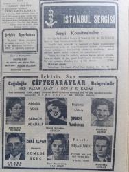 Cumhuriyet Gazetesi - 20 Mayıs 1951 - hükümet kararları Cumhuriyet Başmakale - 19 Mayıs bayramı Dün bütün yurtta kutlandı - Dün Ankara'da 19 Mayıs stadyumunda eskrimciler ve genç kızlarımız geçerlerken fotoğraf - Cumhurbaşkanı Celal Bayar ve CHP lideri İsmet İnönü merasimi takip ederlerken fotoğraf - İran'da Petrol ihtilafı - Ürdün Melikinin Dolmabahçe sarayında gazetecilere beyanatı fotoğraf - kızılların taarruzları Dün Kore'de durdu -  Raman petrolü - yol inşaatına hız verilecek - Celal Bayar İsmet İnönü mülakatı - Vefa Hajduk takımını 2-0 yendi fotoğraf - Çankaya'da Atatürk heykeli açıldı - Kanuni Süleyman yazan Harold Lamb Yazı Dizisi - haftanın şakaları yazan Burhan Felek - yollu yolsuz yazan Falih Rıfkı Atay - Libya kralı İdris El Sünusiye suikast - Fenerbahçe İzmir'de Galip - Demirspor İran'a gidiyor - Abdullah Yüce Perihan Sözeri Mualla Mukadder Atakan Cağaloğlu Çiftesaraylar bahçesinde - İstanbul Ankara Radyosu Programı - Mefharet Yıldırım'ı sahibinin sesi plaklarında dinleyin