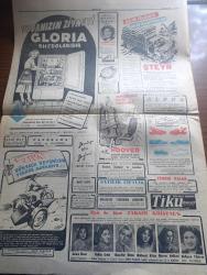 Cumhuriyet Gazetesi - 20 Mayıs 1951 - hükümet kararları Cumhuriyet Başmakale - 19 Mayıs bayramı Dün bütün yurtta kutlandı - Dün Ankara'da 19 Mayıs stadyumunda eskrimciler ve genç kızlarımız geçerlerken fotoğraf - Cumhurbaşkanı Celal Bayar ve CHP lideri İsmet İnönü merasimi takip ederlerken fotoğraf - İran'da Petrol ihtilafı - Ürdün Melikinin Dolmabahçe sarayında gazetecilere beyanatı fotoğraf - kızılların taarruzları Dün Kore'de durdu -  Raman petrolü - yol inşaatına hız verilecek - Celal Bayar İsmet İnönü mülakatı - Vefa Hajduk takımını 2-0 yendi fotoğraf - Çankaya'da Atatürk heykeli açıldı - Kanuni Süleyman yazan Harold Lamb Yazı Dizisi - haftanın şakaları yazan Burhan Felek - yollu yolsuz yazan Falih Rıfkı Atay - Libya kralı İdris El Sünusiye suikast - Fenerbahçe İzmir'de Galip - Demirspor İran'a gidiyor - Abdullah Yüce Perihan Sözeri Mualla Mukadder Atakan Cağaloğlu Çiftesaraylar bahçesinde - İstanbul Ankara Radyosu Programı - Mefharet Yıldırım'ı sahibinin sesi plaklarında dinleyin