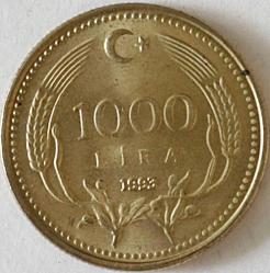 Türkiye Cumhuriyet 1993 Yılı 1000 Lira (7901)