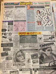 SAKLAMBAÇ GAZETESİ DOĞUM GÜNÜ HEDİYESİ - 15 NİSAN 1989 - TAM TAKIM 8 SAYFADIR -Nilüfer - Müşerref Akay - Fulya Kumru - Fikret Hakan - Metin Milli - Zeki Çetin - Harika Avcı - Bedri Baykam - Bülent Ersoy - Boy George - Elton John - Yazz - Dieter - Nino - Guns N’ Roses - Matt Goss - Hz. Muhammed - Şah İsmail - Sinan - Şah Tahmasp - Süleymaniye Camii - Hacı Bektaş Veli - Süleyman Demirel - Sevmek ve sevilmek için yaratılmışım - Paylaşılamayan çocuk - Yeşilçam’a bir afet düştü - Metin Milli’nin gizli karargahı - Buruk nikah - Huzurlarınızda üniversiteli Harika - Bülent Ersoy’un rekoru - Bu ne sevgi ah - Yazz’dan itiraflar - En güçlü Metal - Bir alemdi ortaoyunu - Selimiye’yi Sinan’dan başkası yapamazdı - Fatih’in gemileri Haliç’te - En sonunda erkekleri gömleksiz bıraktılar - Dişlerin arasındaki gerçekler - Devamlı yorgunluğun 5 sebebi - Evlilik dediğin - Baharla gelen hastalık göz iltihaplanması