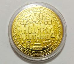 Doğum Günü Temalı Bitcoin Boyutlarında Hatıra Madalyon..