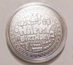 Doğum Günü Temalı Bitcoin Boyutlarında Hatıra Madalyon..