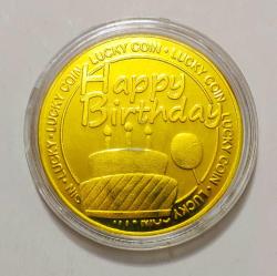 Doğum Günü Temalı Bitcoin Boyutlarında Hatıra Madalyon..