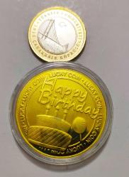 Doğum Günü Temalı Bitcoin Boyutlarında Hatıra Madalyon..