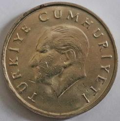 Türkiye Cumhuriyeti 1999 Yılı 25 Bin Lira Tura'ya Göre Ters 5120