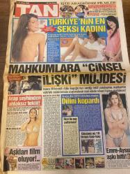 TAN GAZETESİ DOĞUM GÜNÜ HEDİYESİ - 19 - 21 NİSAN 2005 - TAM TAKIM 8 SAYFADIR -Yasemin Ergene-Atilla Başoğlu-Emre Aşık-Arap Şeyhi-Hande Yener-Deniz Akkaya-Seyhan-Celal Doğan-Ziya Doğan-Atilla Taş-Nafiz Yurdaydın-Birgül Sönmez-Britney Spears-Kalbin en büyük düşmanı-Türkiye’nin en seksi kadını-Mahkumlara cinsel ilişki müjdesi-Arap şeyhinden ahlaksız teklif-Dilini kopardı-Rize’de suç patlaması-Gözünü aç 10 liraya kap-kaç-Marburg virüsü öldürüyor-Karlı Dağın Gizemi-Tekliflere açık-Emre-Aysun aşkı bitti-Futbol F.bahçe’nin tekeline giriyor-Bizde modası geçti ABD ithal ediyor-Kugu gibi-Kuşadası cıvıl cıvıl-Hamile olduğunu doğruladı-Kelaynak’ın spermleri dondurulacak-İran’da kürtaja yeşil ışık - İdil Koleksiyon